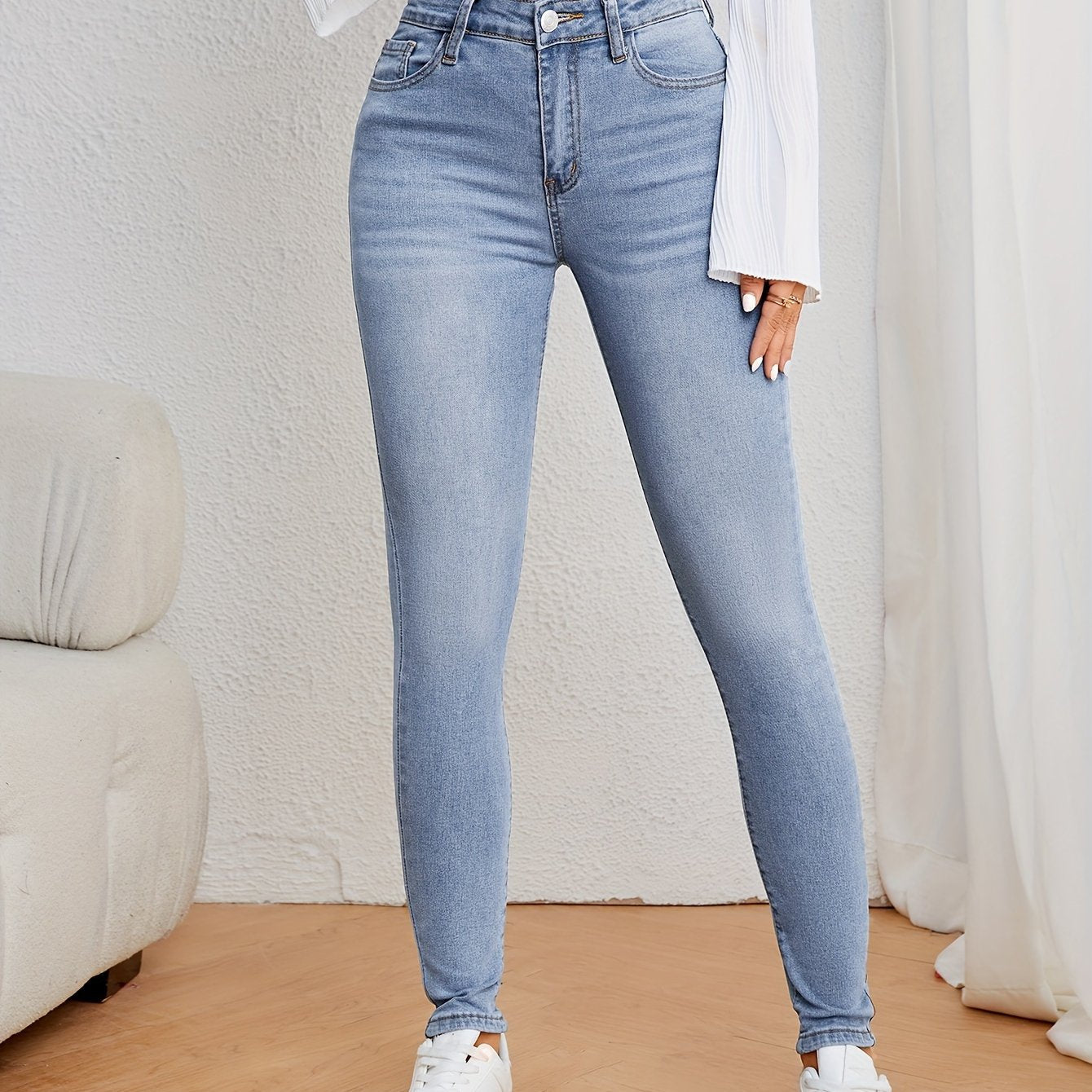 Dames Jeans Hoge Taille Smalle Pasvorm 12