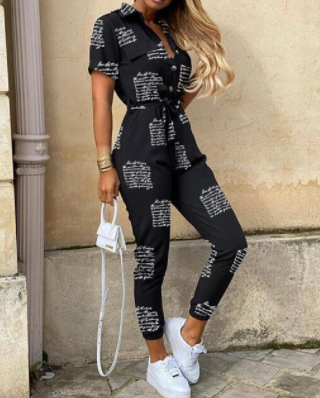 Dames Jumpsuit Feestelijk met Knoopsluiting 5