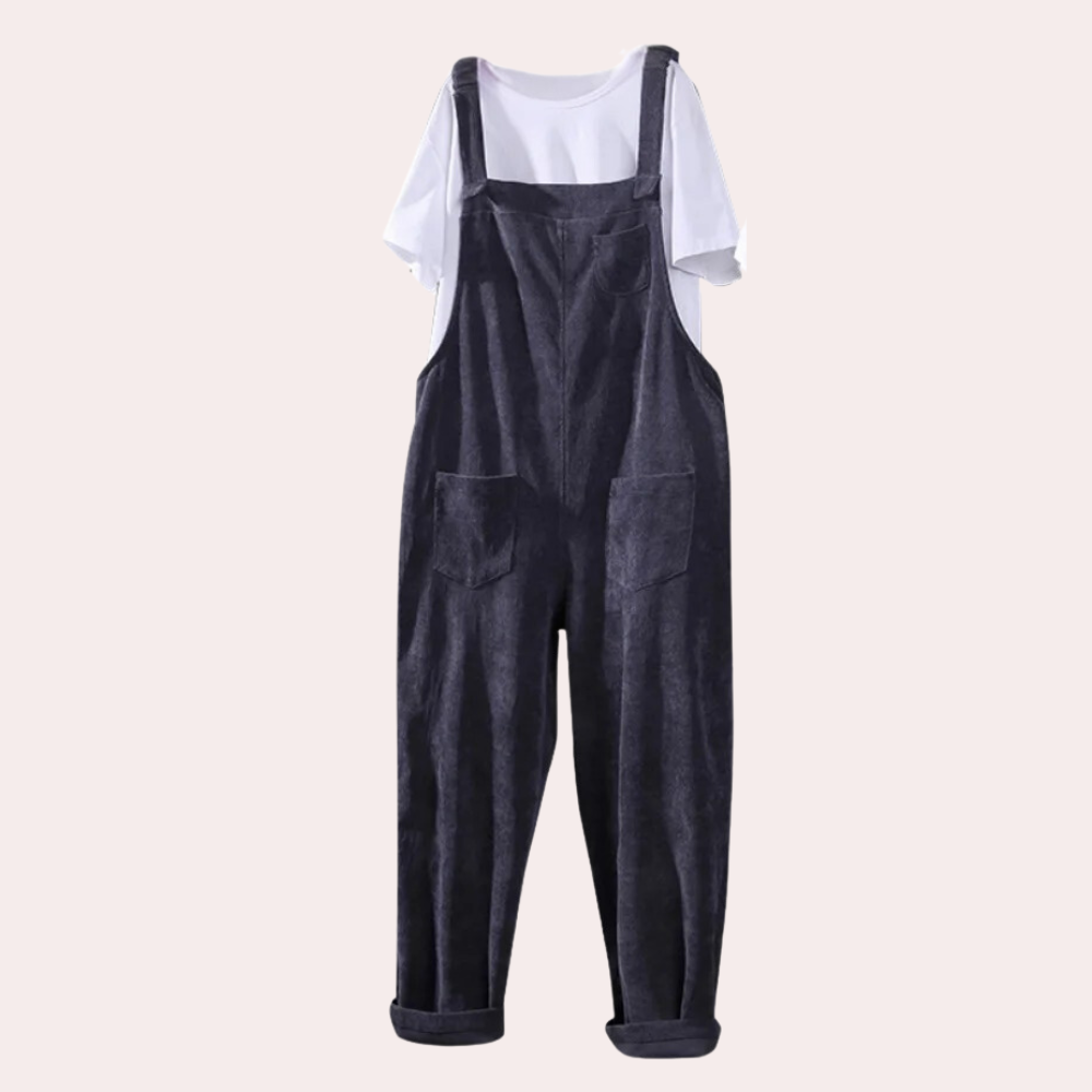 Dames Jumpsuit Feestelijk van Fluweel met Lange Broeken 1