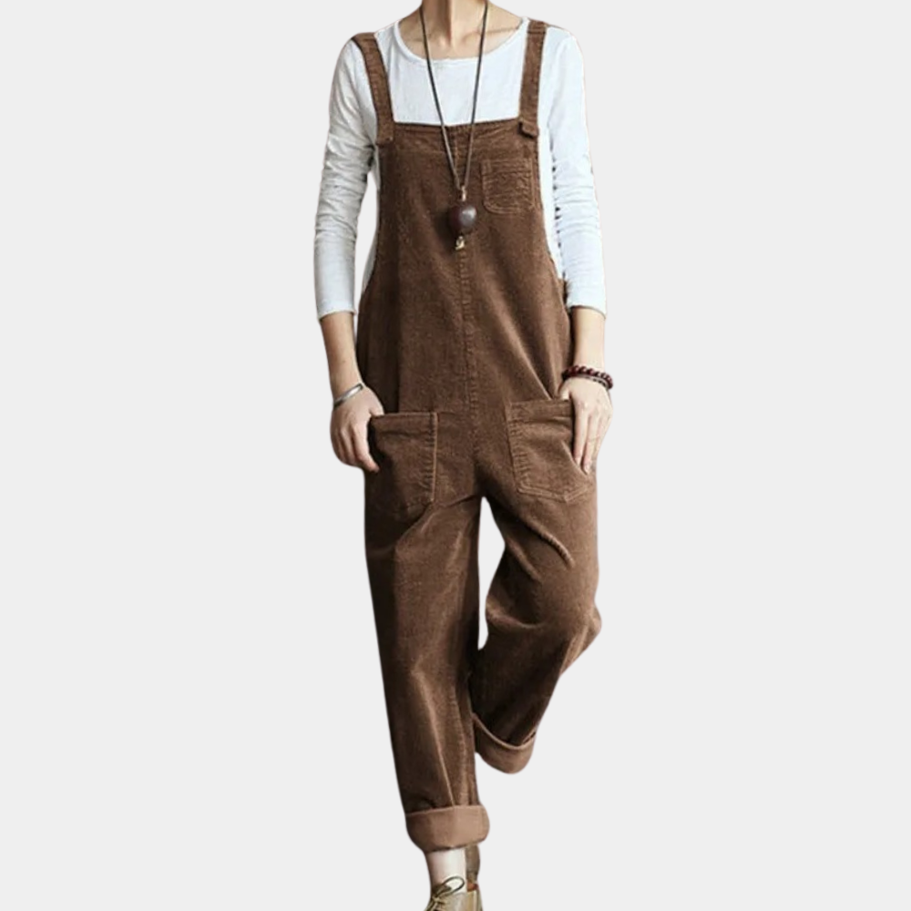 Dames Jumpsuit Feestelijk van Fluweel met Lange Broeken 5
