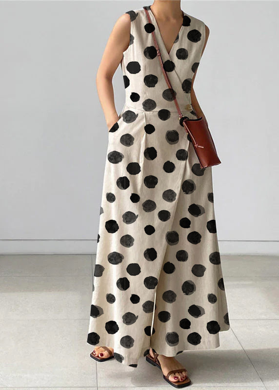Dames Jumpsuit Met V-hals en Knoopzakken 6