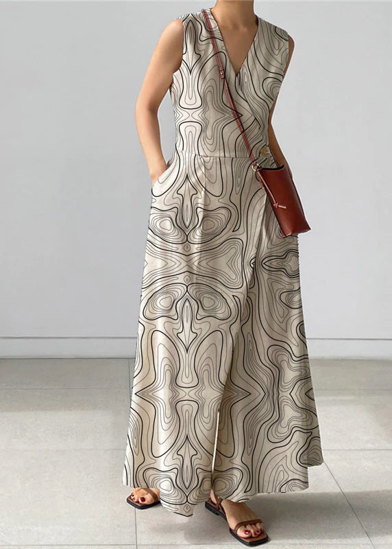 Dames Jumpsuit Met V-hals en Knoopzakken 7