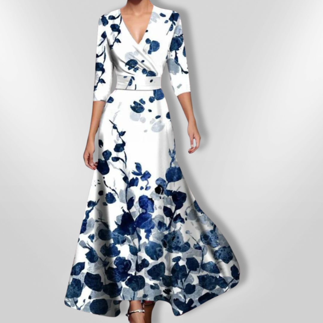 Dames Jurk Bloemenprint Elegant Polyester Voor Zomergelegenheden 5