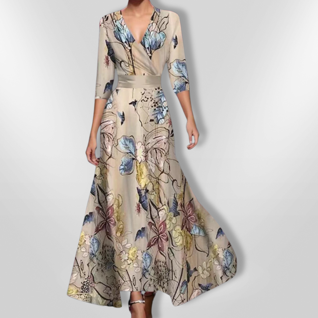 Dames Jurk Bloemenprint Elegant Polyester Voor Zomergelegenheden 6