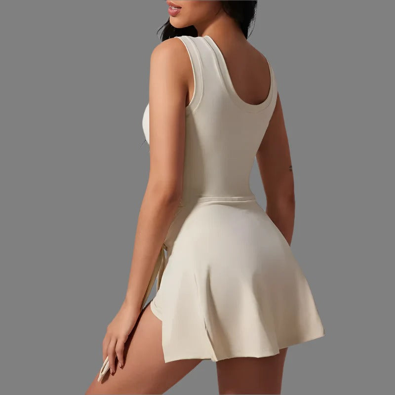 Dames Jurk Wrap-Stijl Actieve Kleding met Geïntegreerde Shorts en Vochtregulerend Materiaal 6