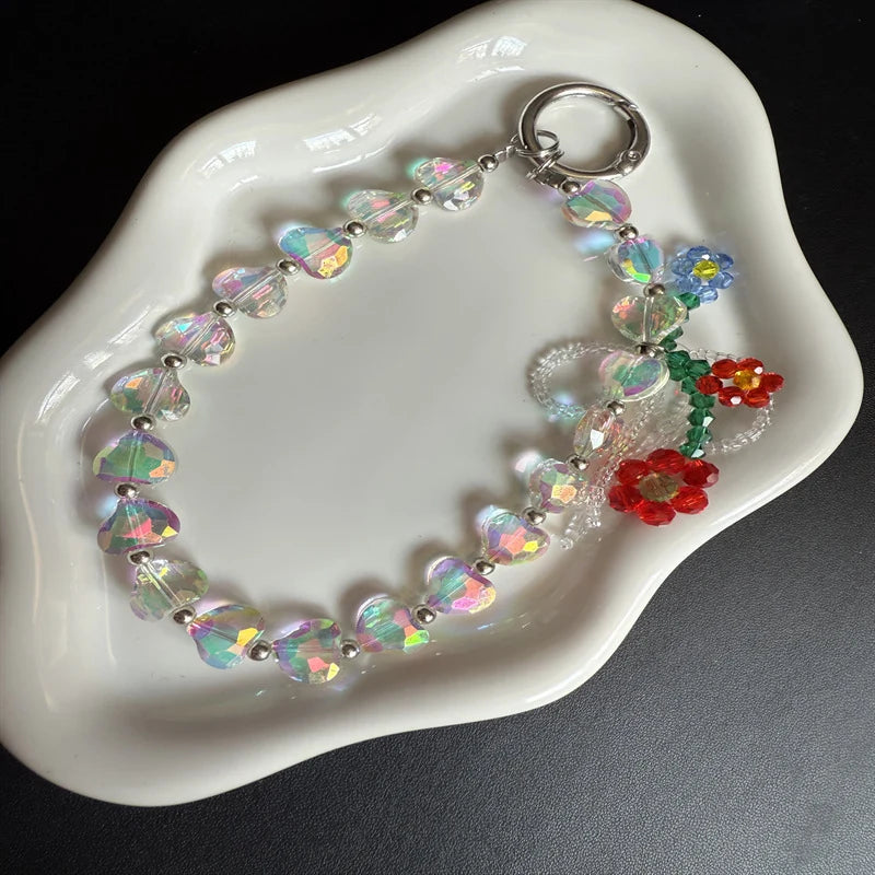 Dames Ketting Hartvormige Strik Met Kristallen Accent 1