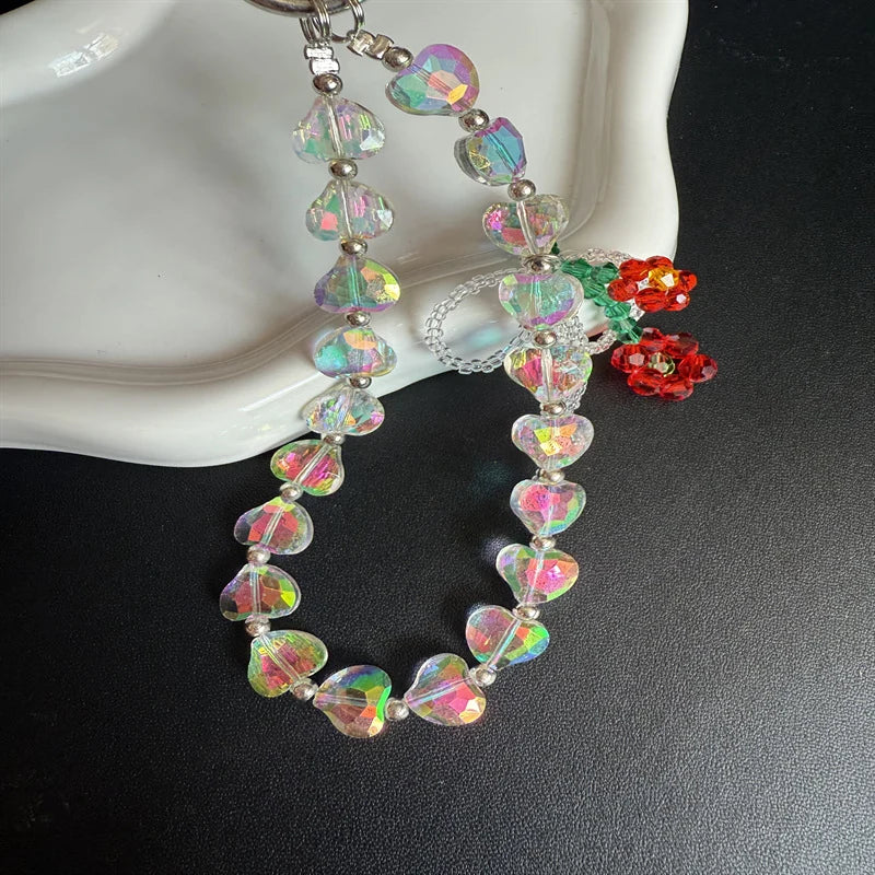 Dames Ketting Hartvormige Strik Met Kristallen Accent 2