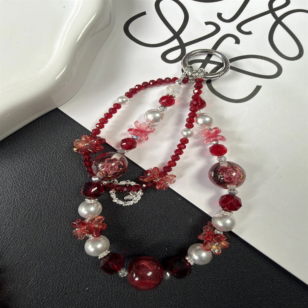 Dames Ketting met Bloemenkralen Design 1