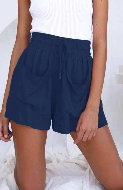 Dames Korte Broek Hoge Taille Losse Wijde Linnen Katoen Pantalon 11