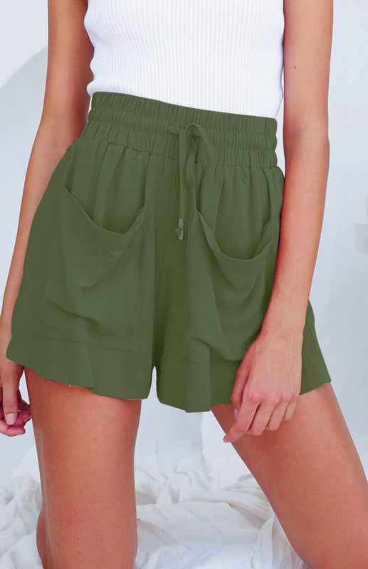 Dames Korte Broek Hoge Taille Losse Wijde Linnen Katoen Pantalon 12