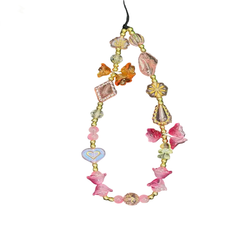 Dames Kralenketting Bloemenpatroon Met Strikdetail 0