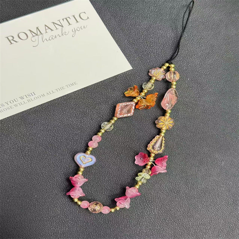 Dames Kralenketting Bloemenpatroon Met Strikdetail 3
