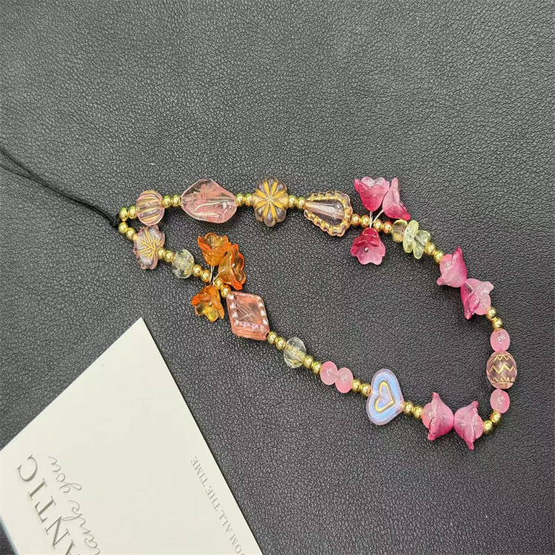 Dames Kralenketting Bloemenpatroon Met Strikdetail 4