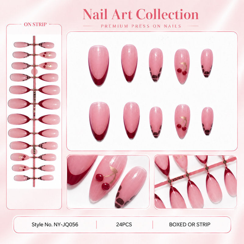 Dames Kunstnagels Kersendessin Stijlvol Design 2