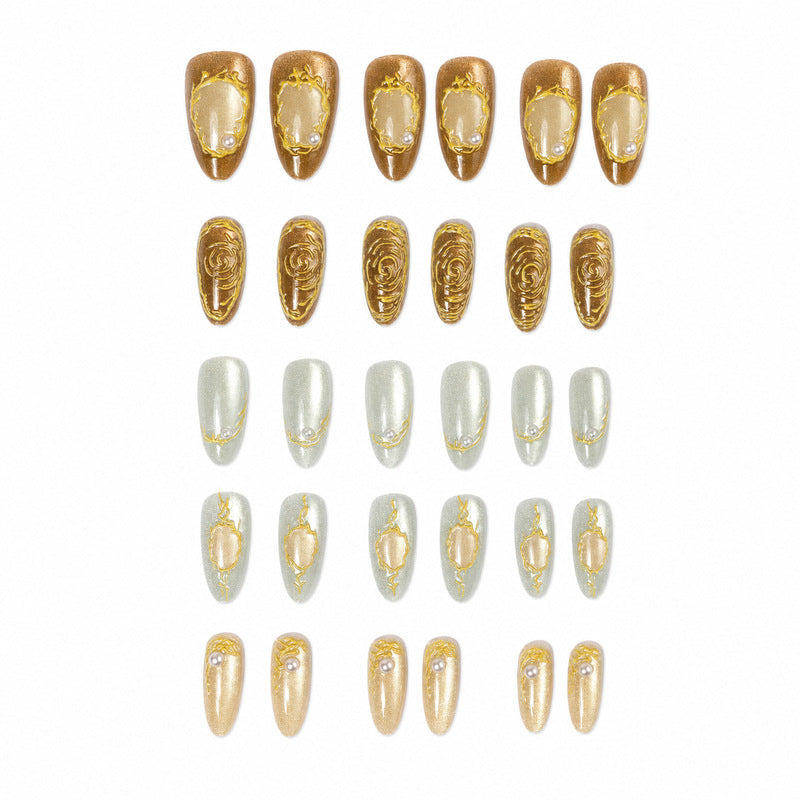 Dames Kunstnagels Met Decoratieve Accenten 3