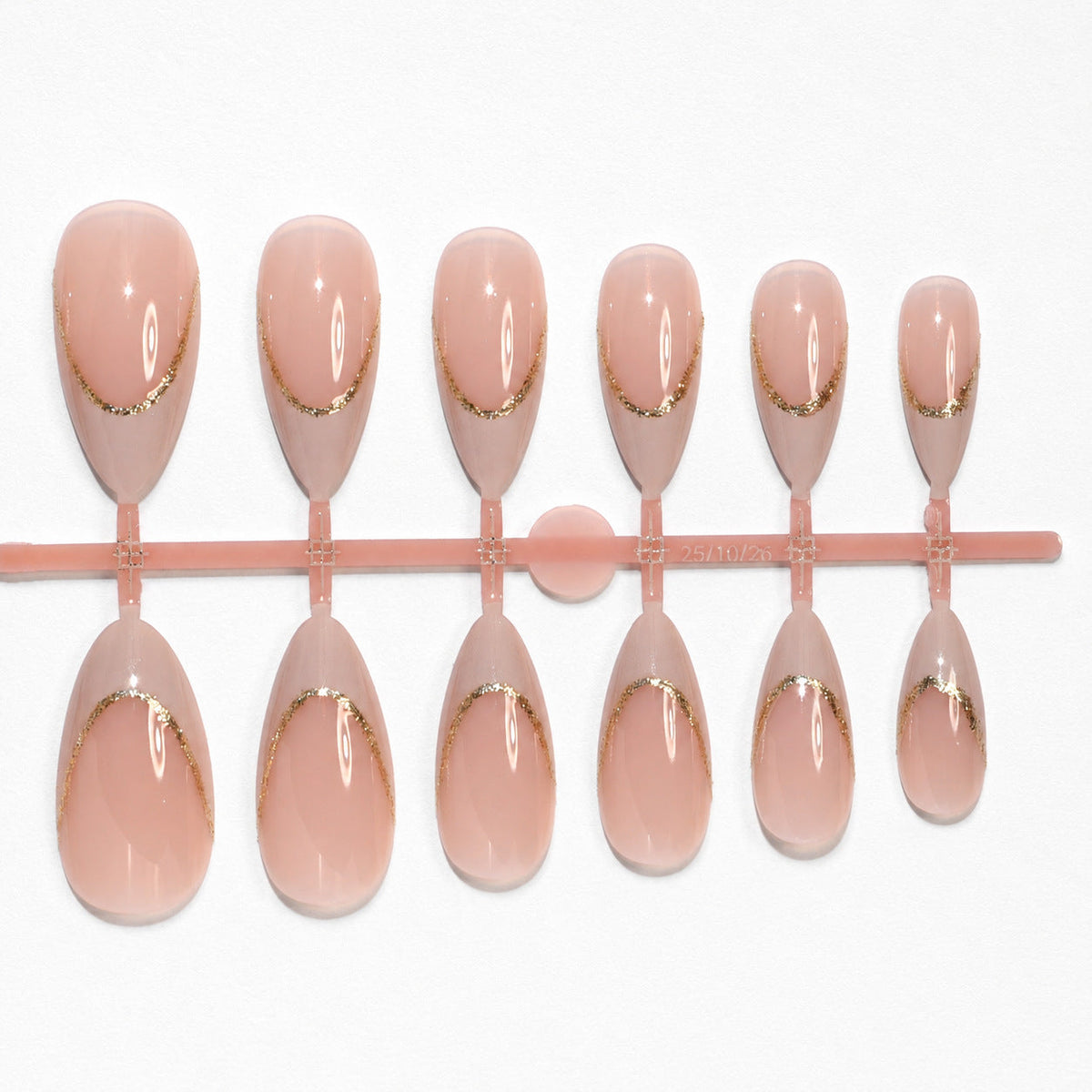 Dames Kunstnagels Met Gouden Accenten Stijlvol Ontwerp 2