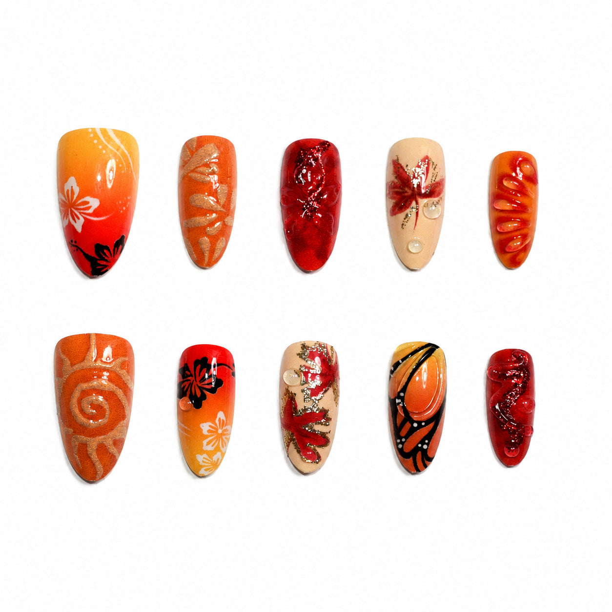 Dames Kunstnagels Set Met Diverse Ontwerpen 2