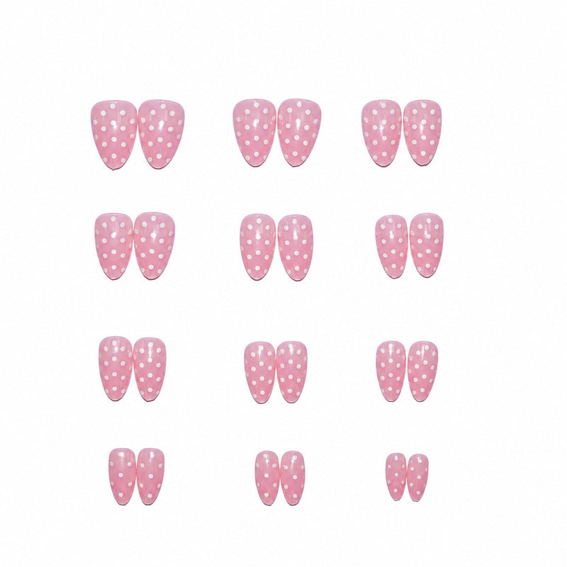 Dames Kunstnagels met Stippenpatroon Press-On 3