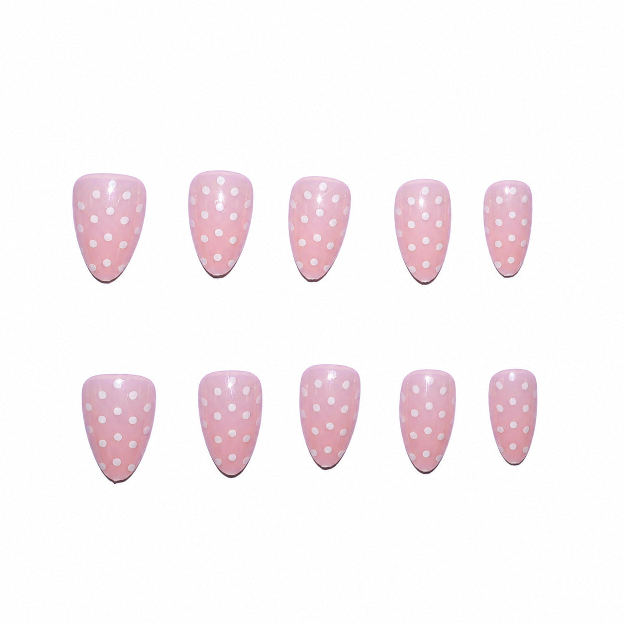 Dames Kunstnagels met Stippenpatroon Press-On 4