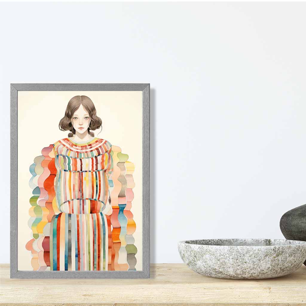 Dames Kunstwerk Abstract Kleurrijk Motief 4