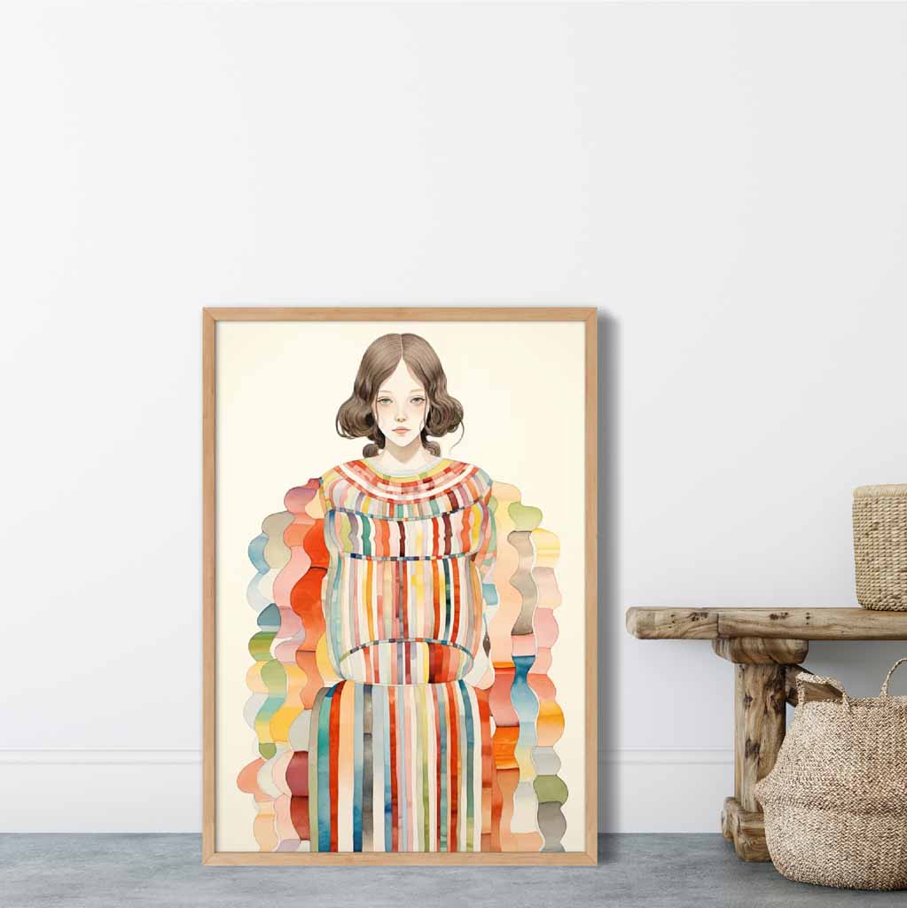 Dames Kunstwerk Abstract Kleurrijk Motief 5