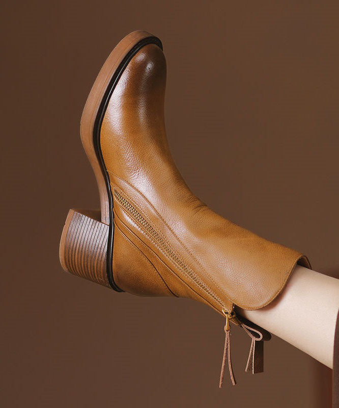 Dames Laarzen Chelsea Stijl met Dikke Hak en Ritssluiting 0