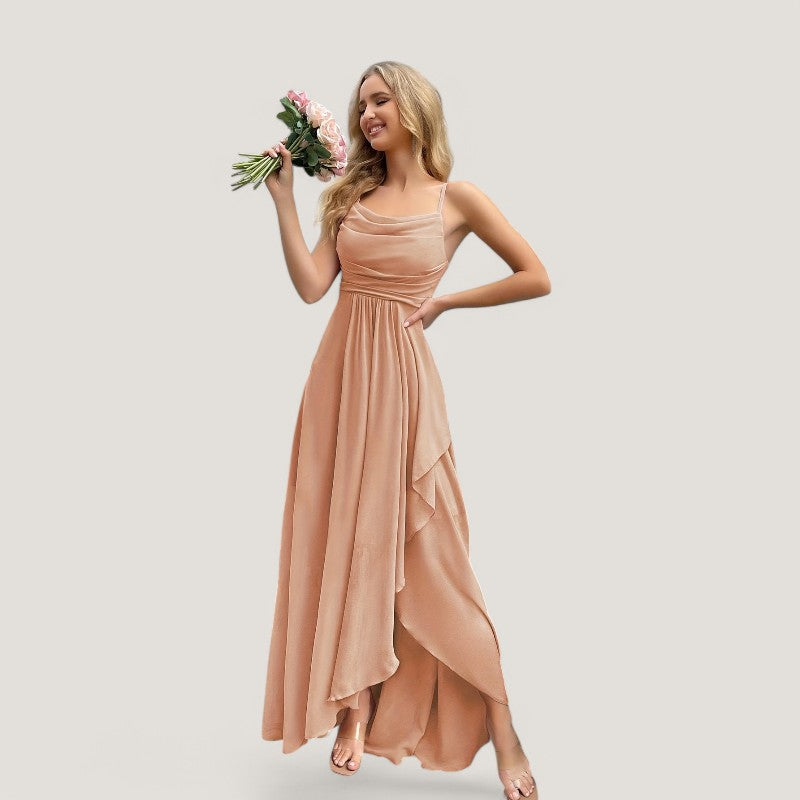 Dames Lange Chiffon Jurk Fit and Flare 12