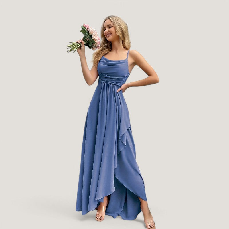 Dames Lange Chiffon Jurk Fit and Flare 16