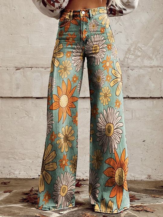 Dames Lange Denim Broek Casual Comfort 6