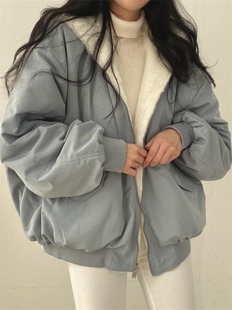 Dames Lange Gewatteerde Winterjas Oversized Met Rits 1