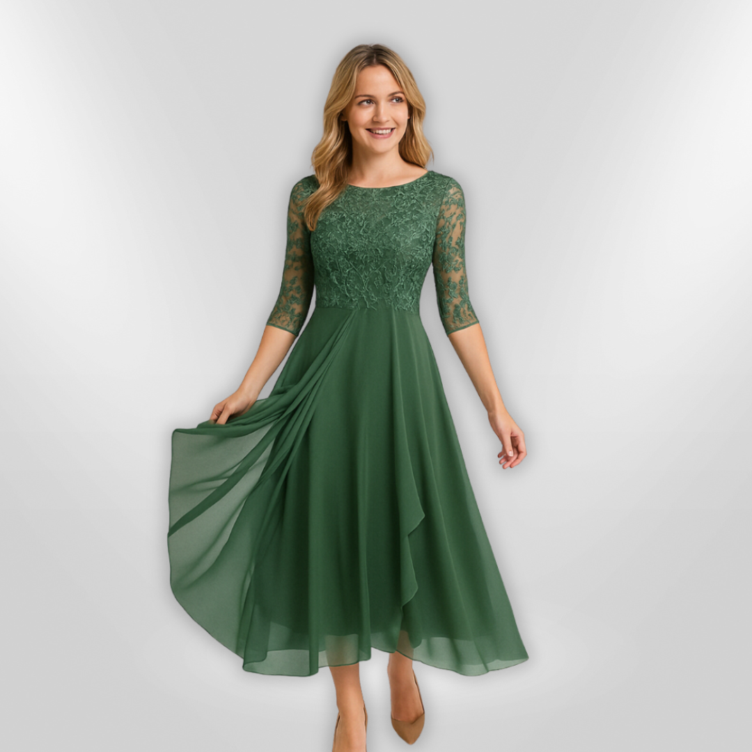 Dames Lange Jurk Asymmetrisch Kant Feestelijke Kleding voor Zomer 1