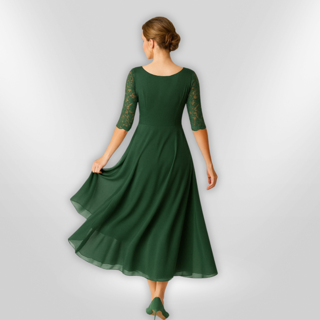 Dames Lange Jurk Asymmetrisch Kant Feestelijke Kleding voor Zomer 2