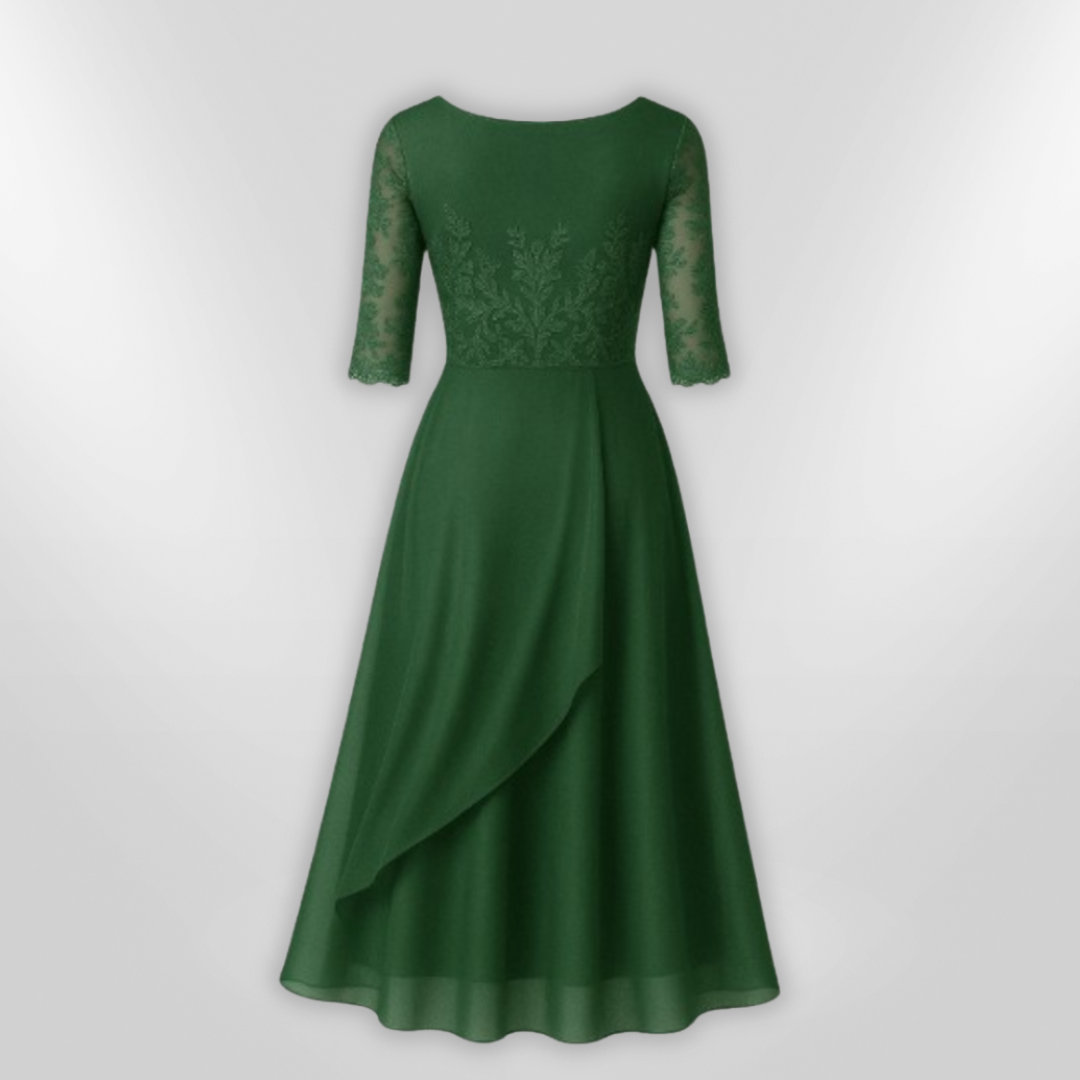 Dames Lange Jurk Asymmetrisch Kant Feestelijke Kleding voor Zomer 4