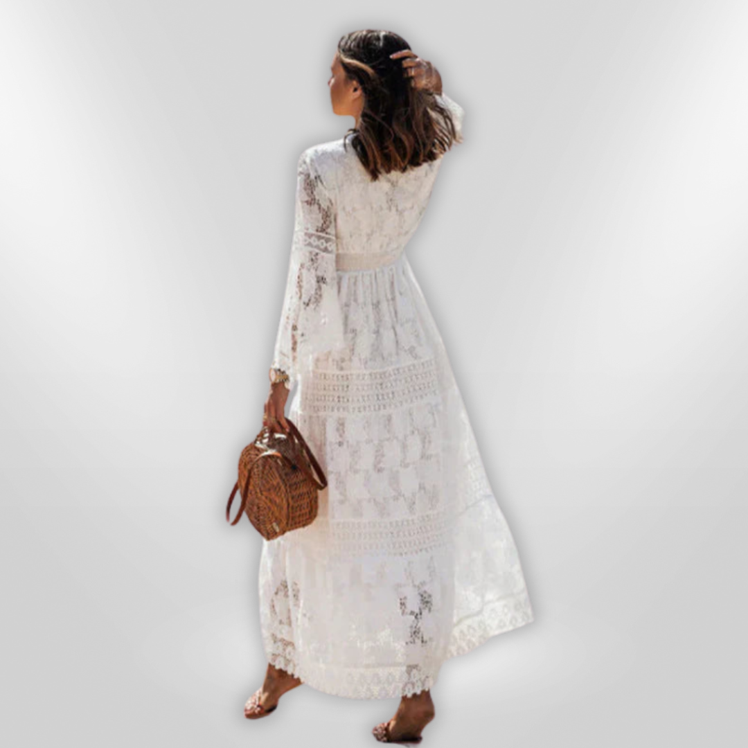Dames Lange Jurk Boho Stijl Polyester voor Feestelijke en Zomer Kleding 2