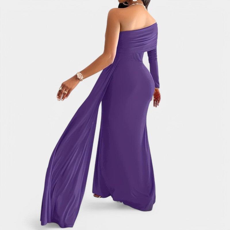 Dames Lange Jurk Strapless Bodycon Polyester 1