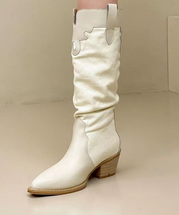 Dames Lange Laarzen Met Puntige Neus 1