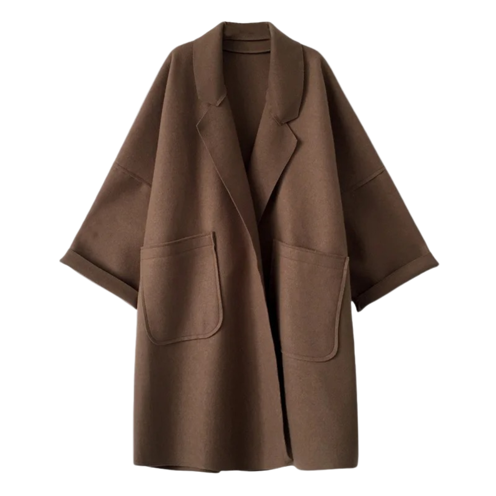 Dames Lange Trenchcoat met Vintage Stijl 0
