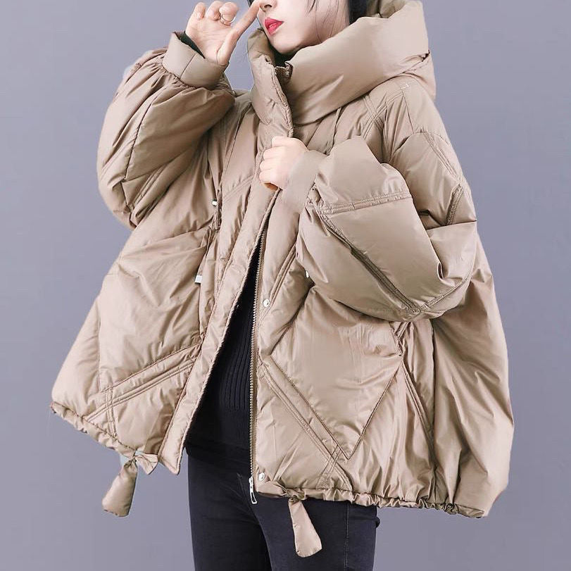Dames Lange Winterjas met Capuchon en Ritssluiting 2