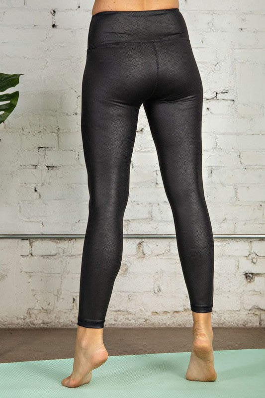 Dames Leggings Volledige Lengte Chintz Zacht Zwart 3