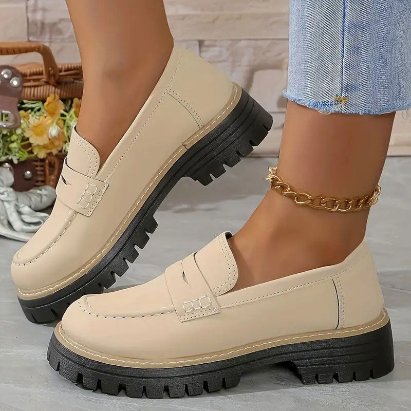 Dames Loafers van Suède met Chunky Zool 1