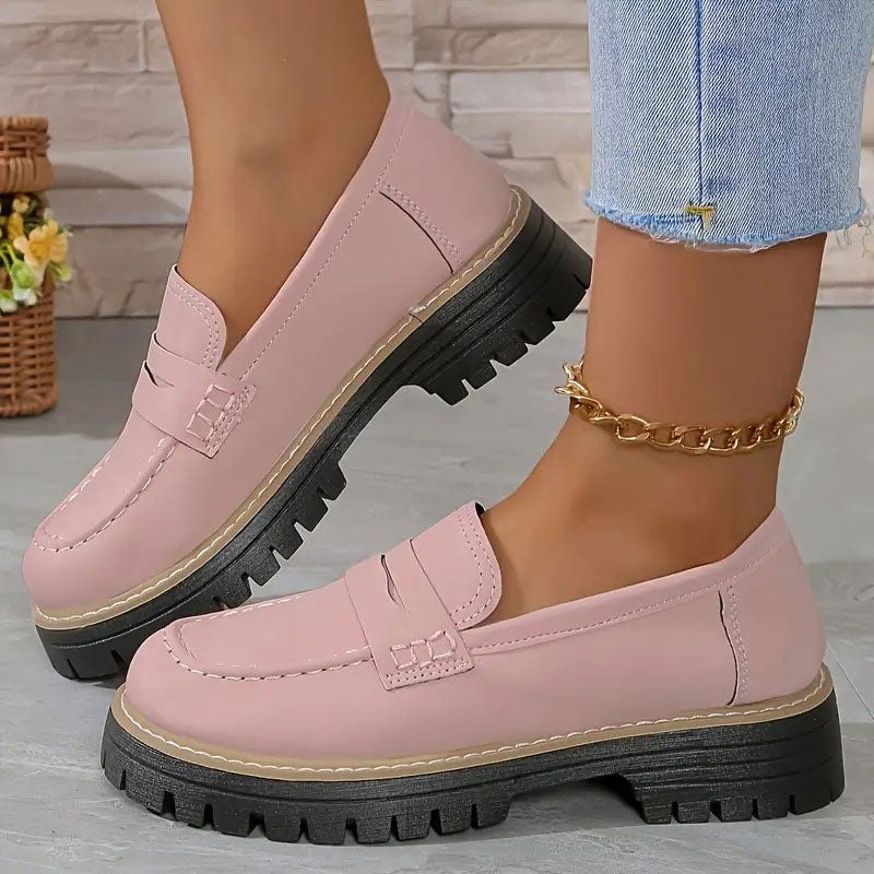 Dames Loafers van Suède met Chunky Zool 3