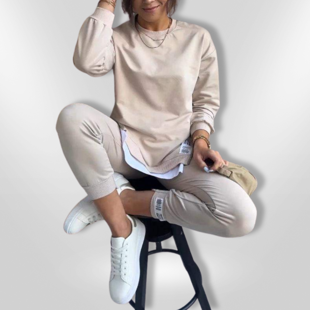 Dames Loungewear Comfortabele Set Oversized Sweatshirt en Joggers 4
