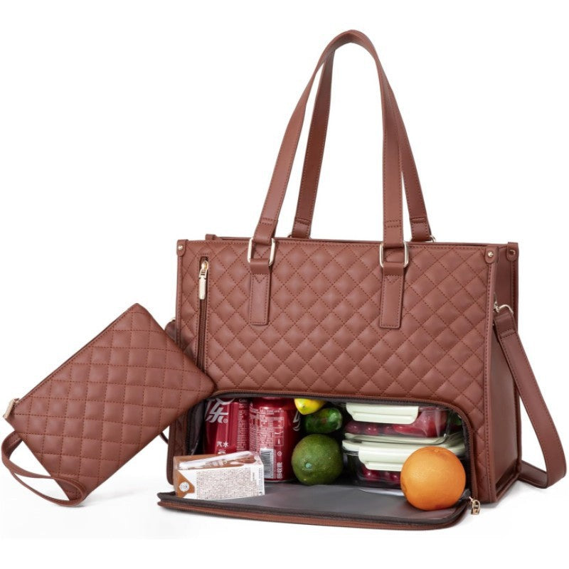 Dames Lunchtas Geïsoleerd Met Meerdere Compartimenten Moderne Stijl 0