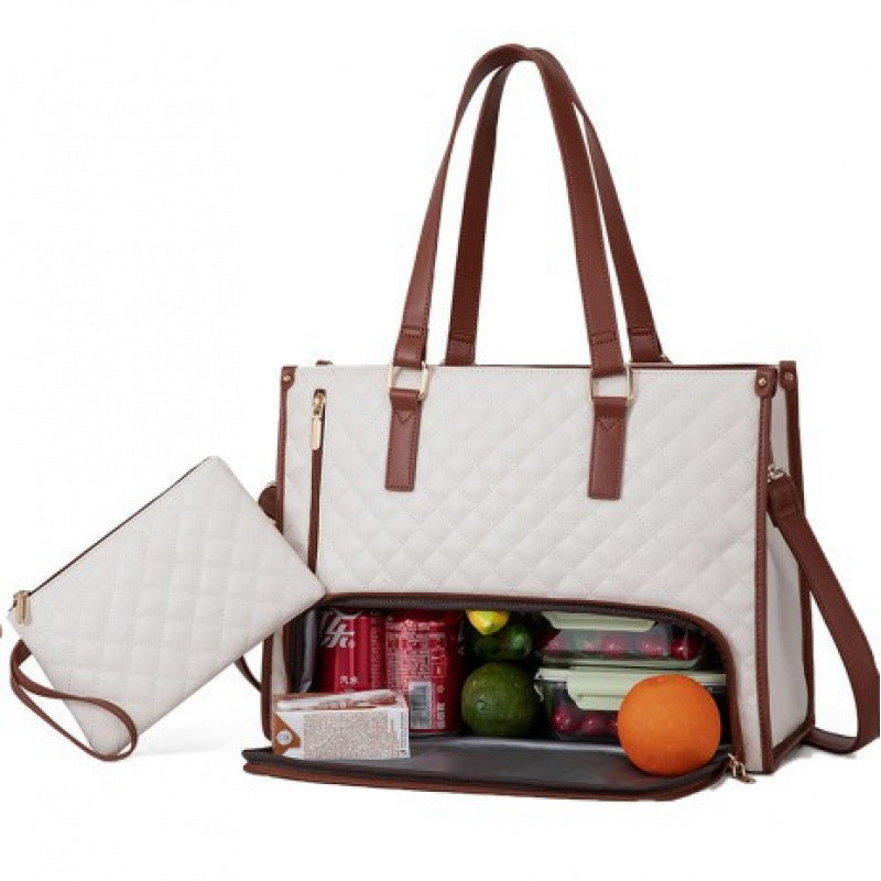 Dames Lunchtas Geïsoleerd Met Meerdere Compartimenten Moderne Stijl 4