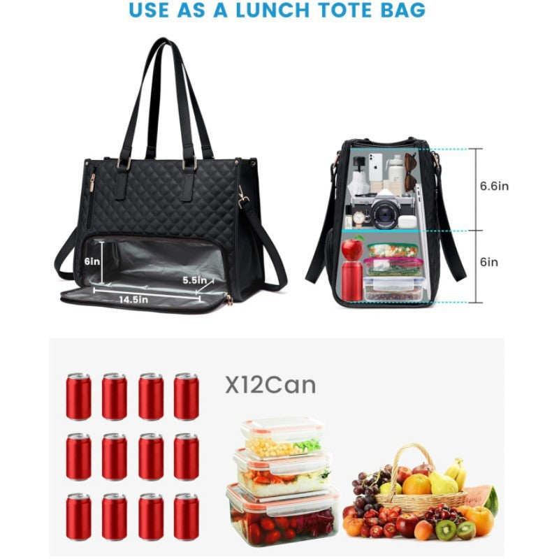 Dames Lunchtas Geïsoleerd Met Meerdere Compartimenten Moderne Stijl 8