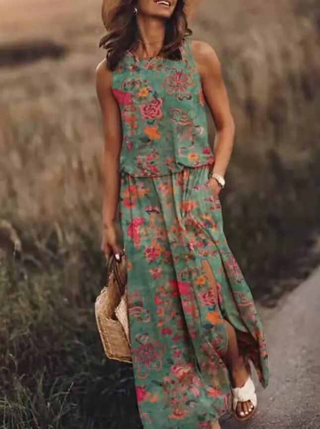Dames Maxi-jurk met Unieke Snit 4
