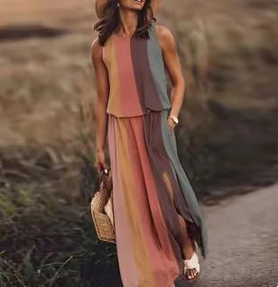 Dames Maxi-jurk met Unieke Snit 5