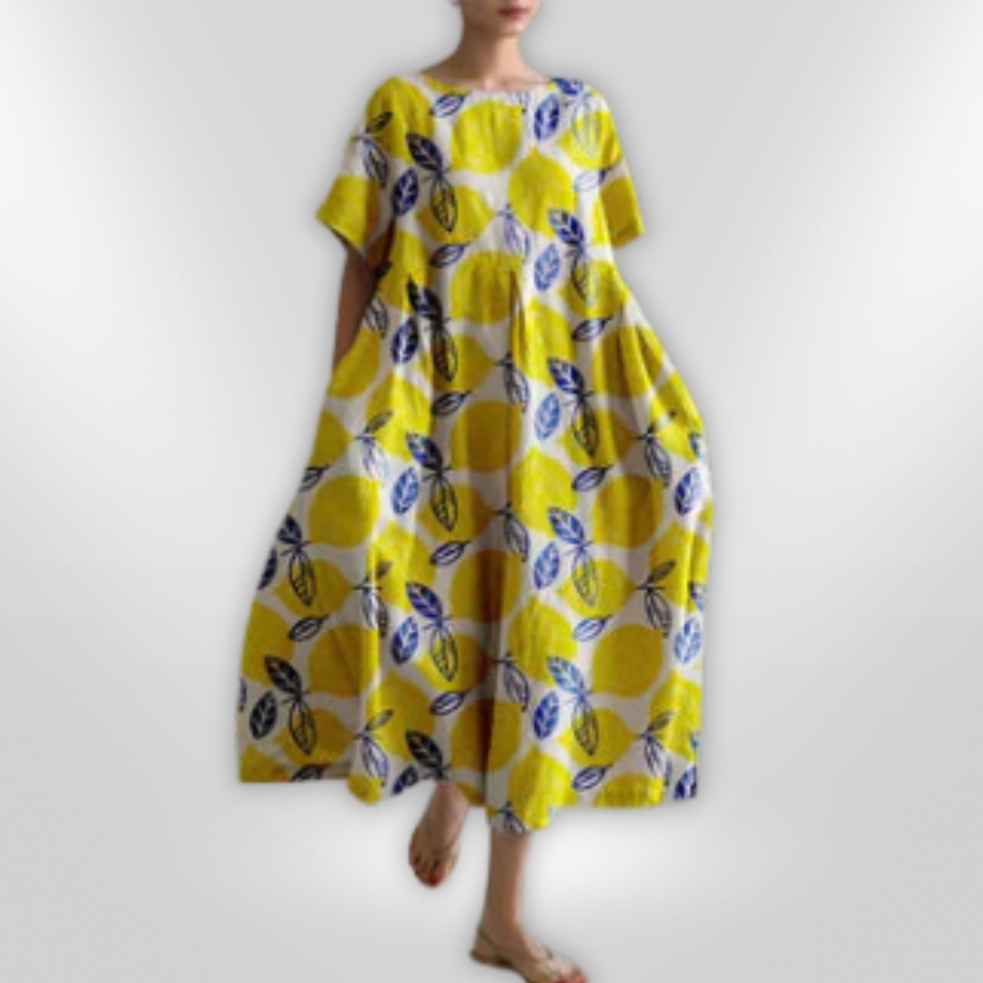 Dames Maxi Jurk Bloemenpatroon Zacht Katoen voor Zomer 7