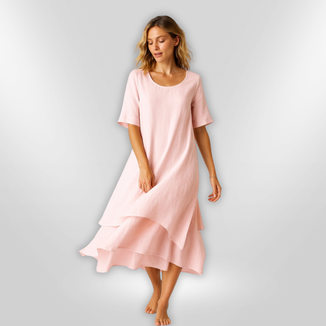 Dames Maxi Jurk Vloeiende Stijl 100% Katoen voor Zomer 1