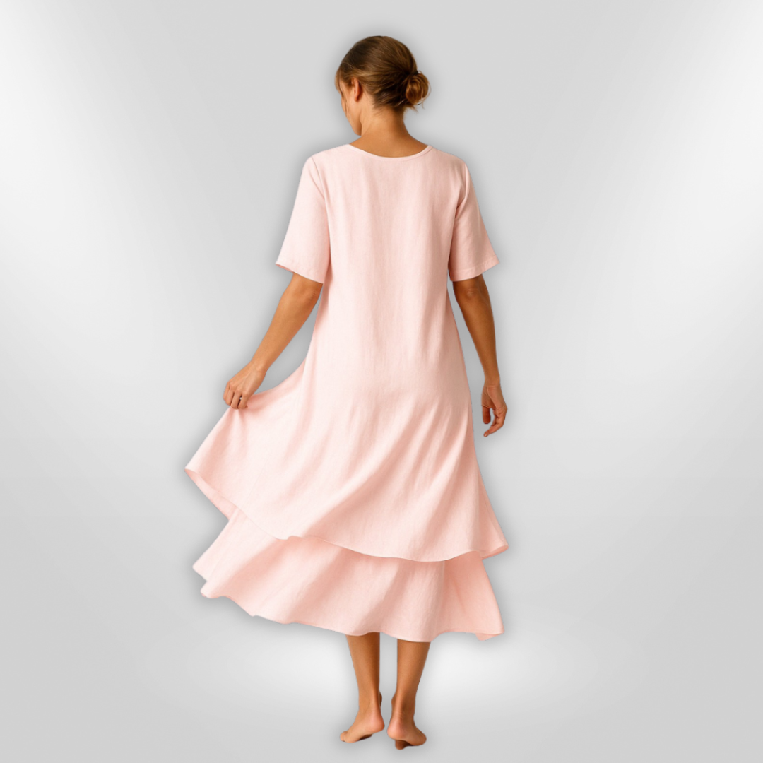 Dames Maxi Jurk Vloeiende Stijl 100% Katoen voor Zomer 2